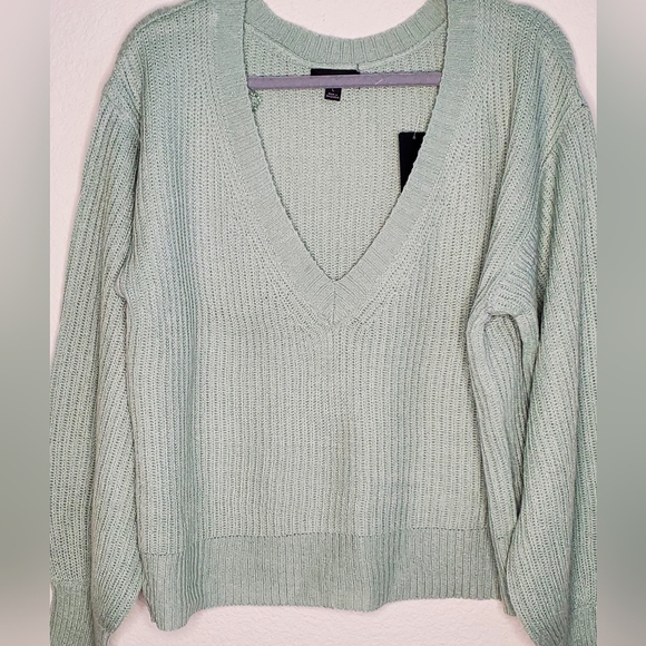 Ambiance Apparel Mint Green Sweater - Picture 4 of 15